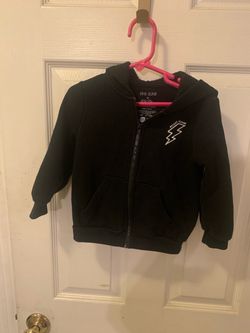 Okie Dokie Black Zip-Up Hoodie – Toddler Size 2T
