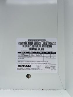 Broan 413001 Range Hood