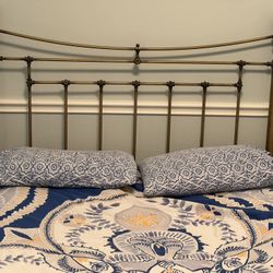 Pottery Barn Antiqued Brass Headboard