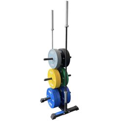 Bumper Plate And Bar Rack