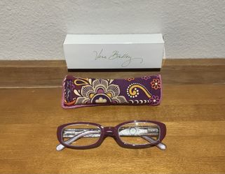 Vera Bradley Reading Glasses AMANDA Readers +2.50 Power “Dark Demi” with Case