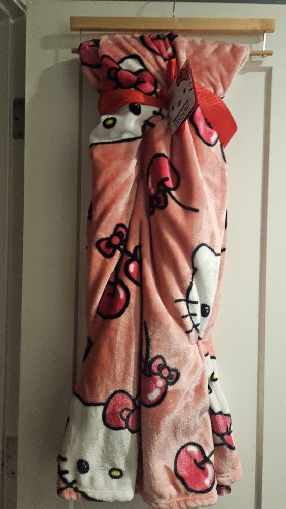Cherry Hello Kitty Blanket