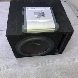 Kenwood 12” Subwoofer And 1250W Amp 