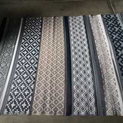 BRAND NEW Outdoor 6x9 Area Rug Navy, Grey, Taupe 