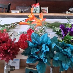 Artificial Flower Assortments & 5ft Garland Vine