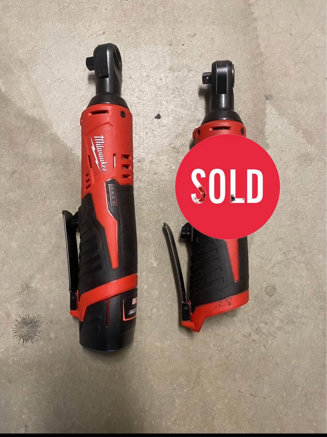 3/8” M12 Ratchet Milwaukee With Battery