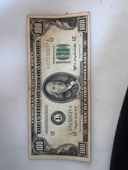 $100 bill from 1950 c