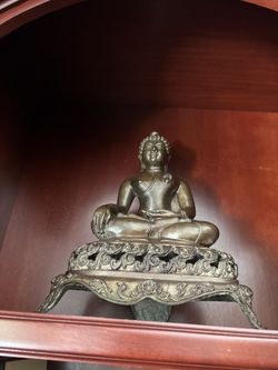 Tabletop Bronze Buddha Sculpture 