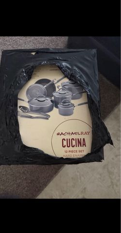 Rachael Ray Cucina 12 Piece Cookware Set Gray Brand New Sealed Box $79.99 OBO