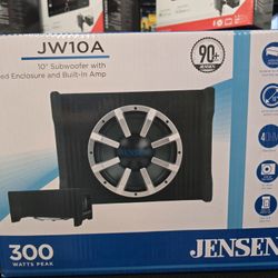 Jensen (JW10A) 10" In Box With Built In Amplifier 