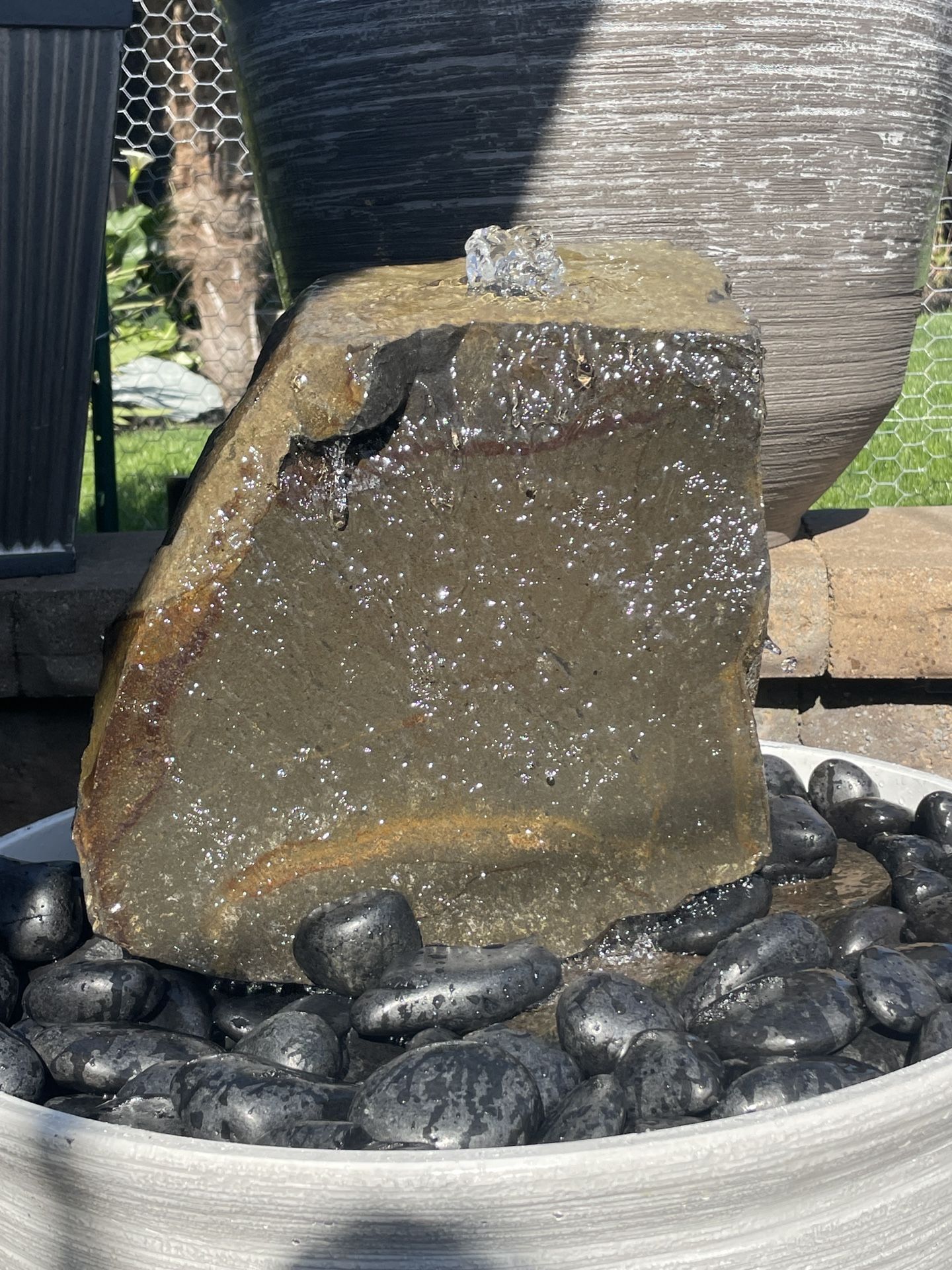 30” Custom Natural Basalt Rock Water Fountain Complete Package
