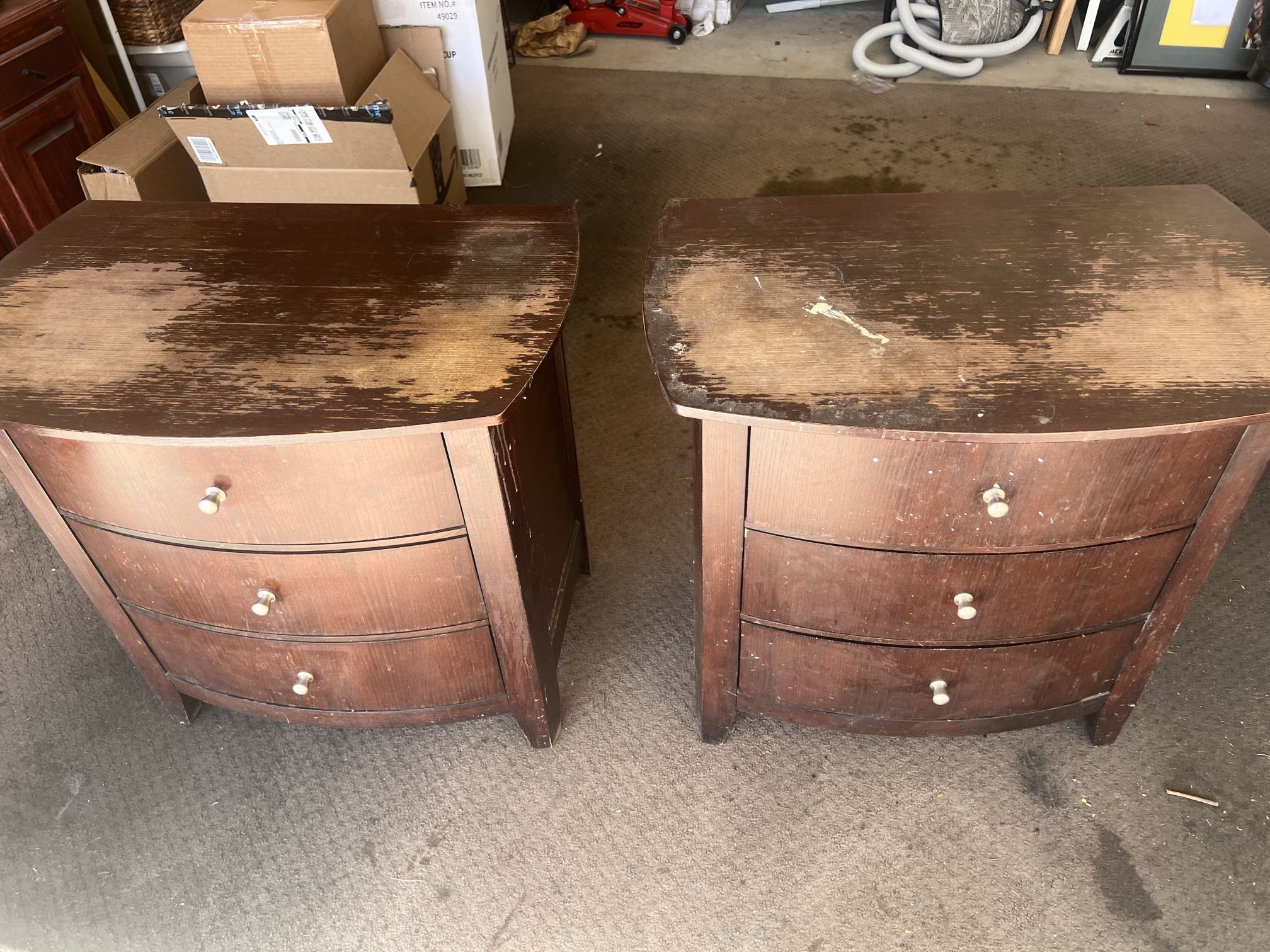 Two Thomasville Wood Nightstands. Need To Be Refinished.