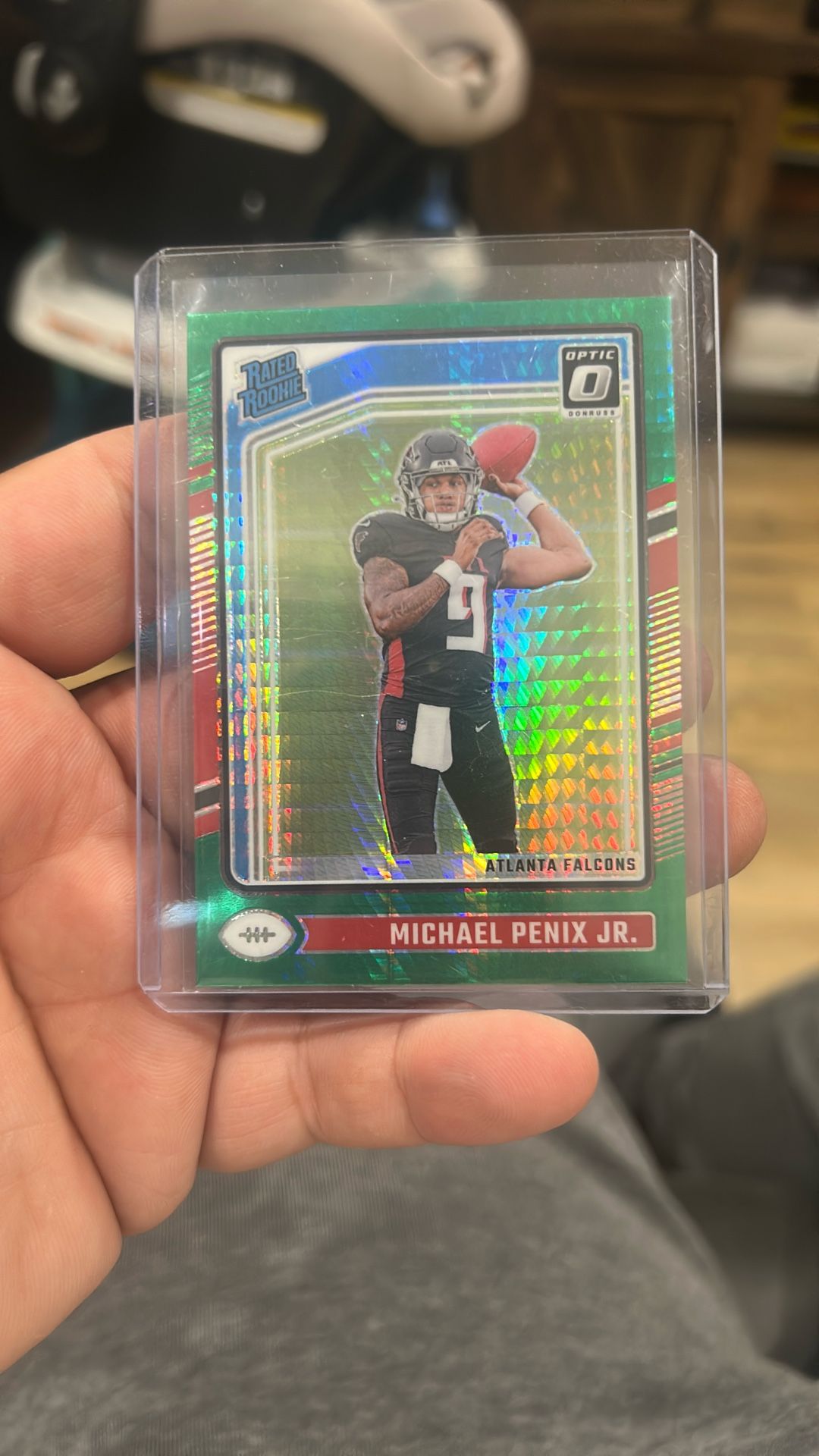 2024 Donruss Optic Rated Rookie Michael Penix Jr. Green Hyper Holo Prizm #279