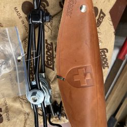 Leather bike seat