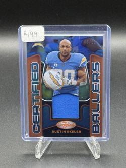 2023 Certified Ballers Orange Mirror #CBM-1 Austin Ekeler Patch Relic #/99