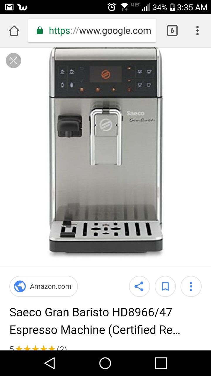 Philips Saeco Gran Baristo Superautomatic Espresso Machine - HD8966/47 (CERTIFIED REFURBISHED)