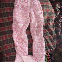 Cute Pink Puffer Snow Pants Medium