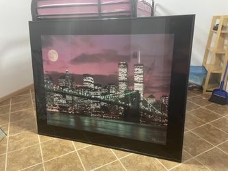 60”X”48” New York Twin Towers 911 Large Picture Frame Wall Art Decor