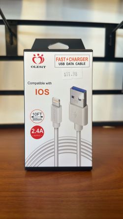 Olesit Fast Charging IOS Charging and Data Cable, 10FT