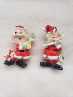 Vintage Santa Claus Christmas Figurines - 1950's 