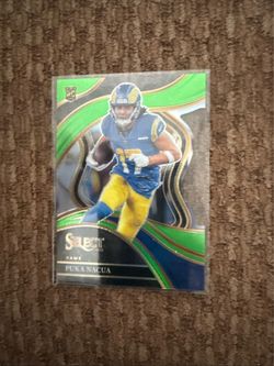 puka nacua 2023 select RC green die cut Rams /499
