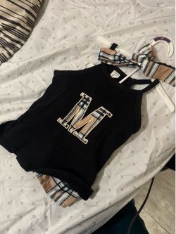 Girls Black Tank Top with Headband