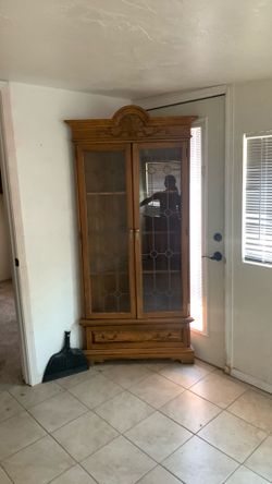 Antique corner curio
