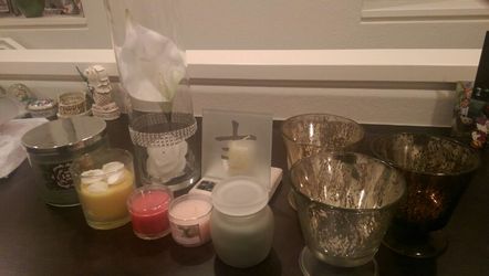 Various of new candles and accessories