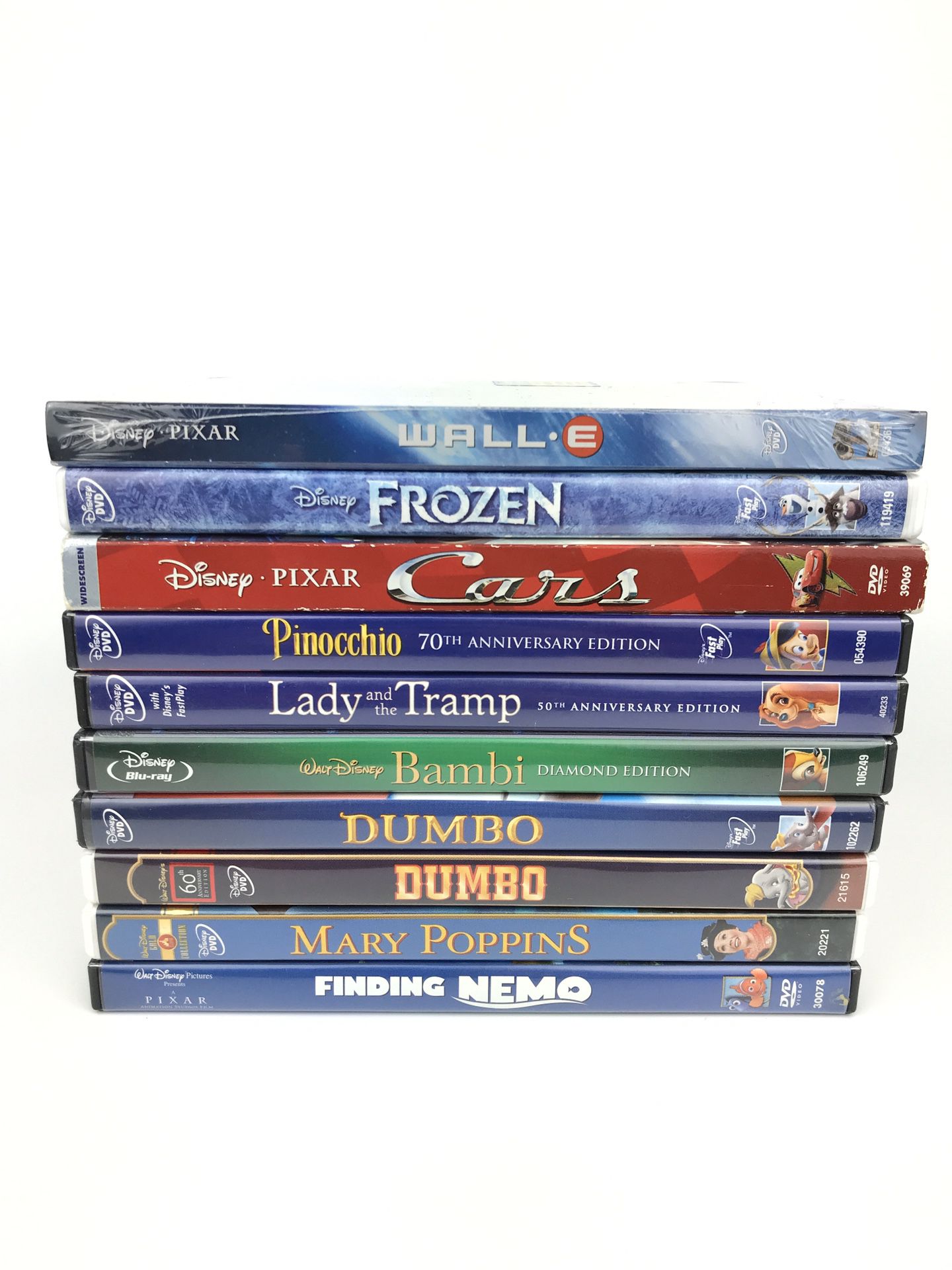 10 classic Disney DVDs