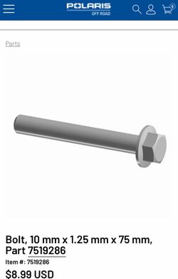 Polaris RZR bolt replacement parts