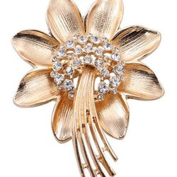 New Classic Unique Exquisite Enamel Brooch Pin Jewelry - Golden Fountain Flower