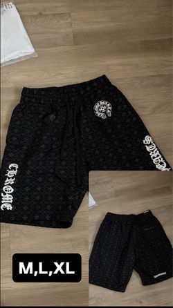 Chrome Hearts Black Cross Print Shorts