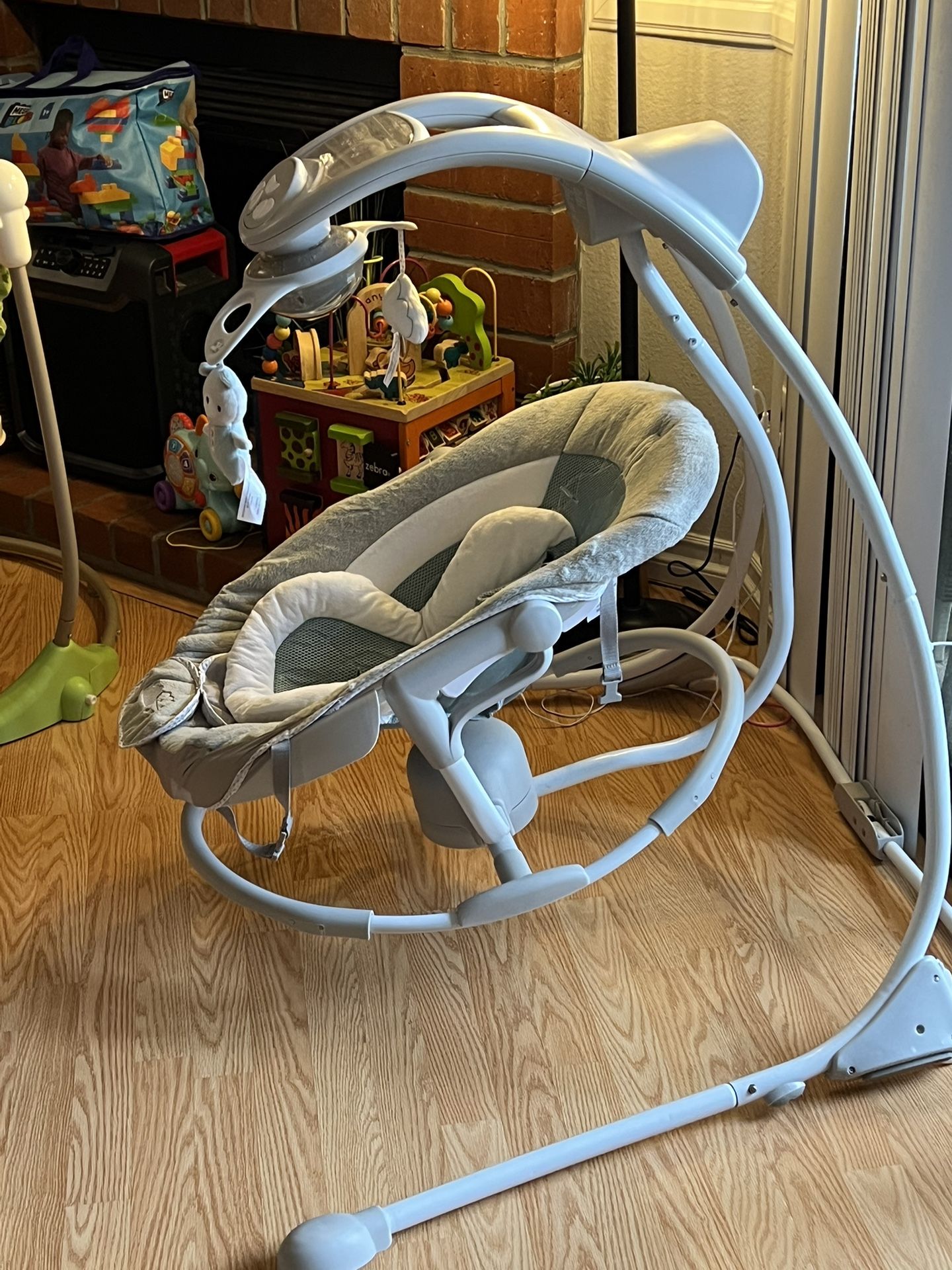 Ingenuity InLighten 2-in-1 Baby Swing & Rocker with Cool Mesh