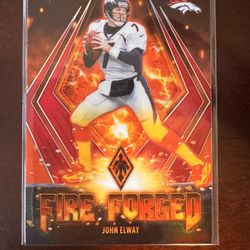 2021 Panini Phoenix Fire Forged FF-9 Red /199 John Elway Denver Broncos 