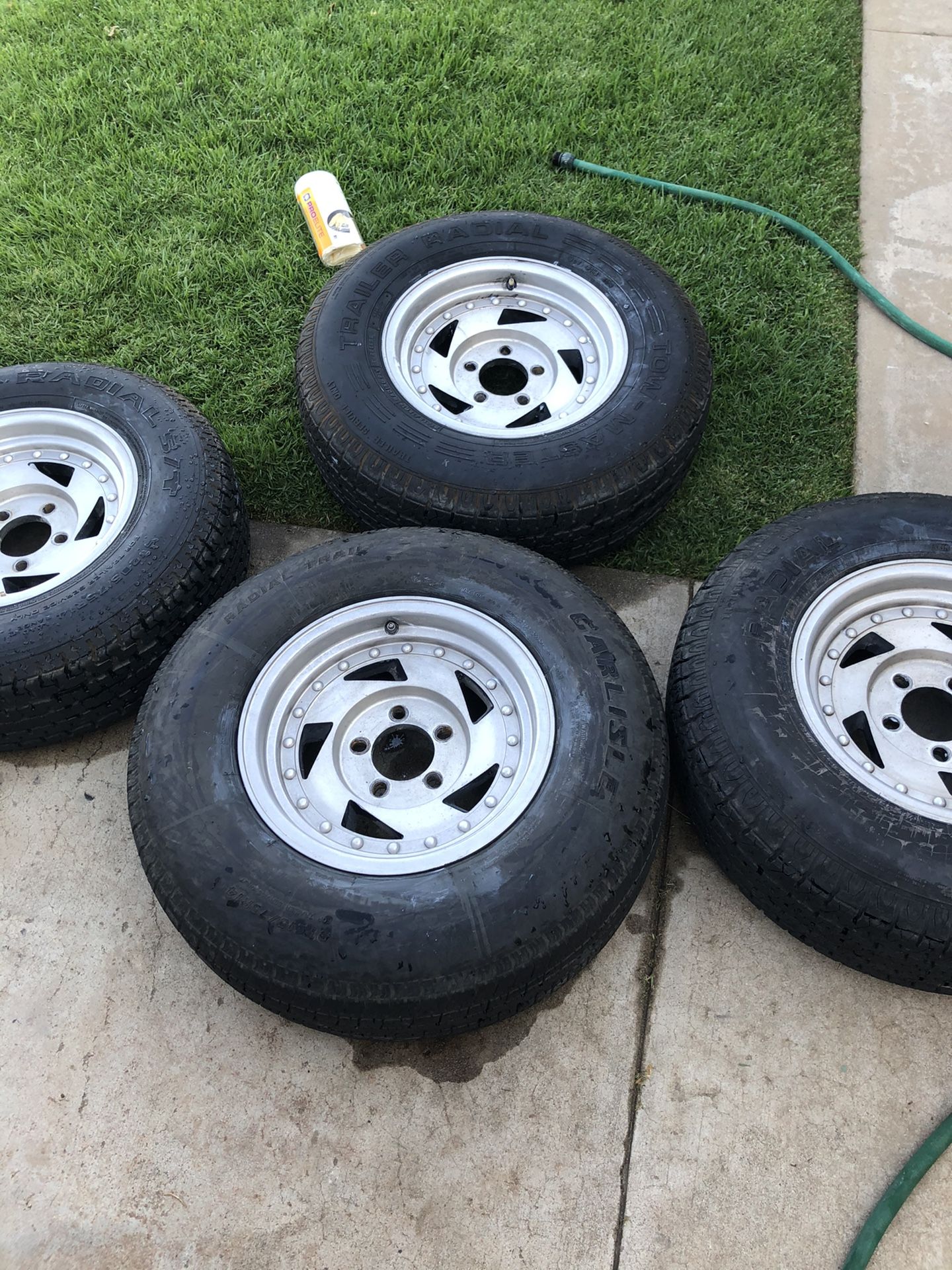 Trailer rims and tires 14 inch 50.00 each