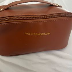 Rose of No Man’s Land Makeup Bag Cosmetic Organizer Travel Case Brown Vanity Bag