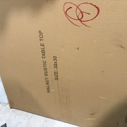 30”x30” Rustic Walnut Tabletop