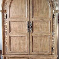 BERNHARDT FURNITURE CORONADO LIGHT OAK 2-PIECE ARMOIRE