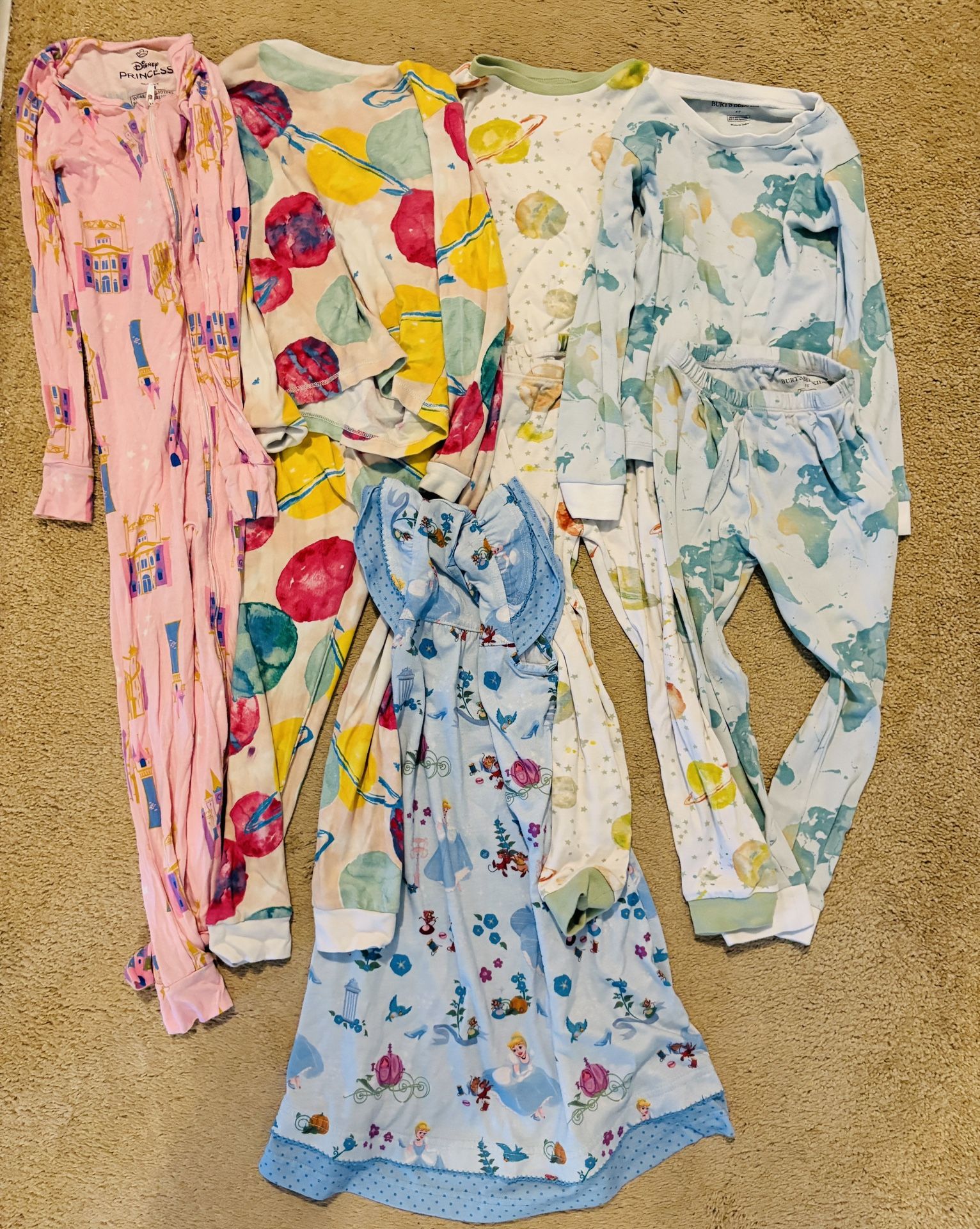 8 Piece Pack: Assorted 5T Girl's Pajamas