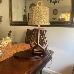 Two Piece Wood, Bottom, Wood Lamp