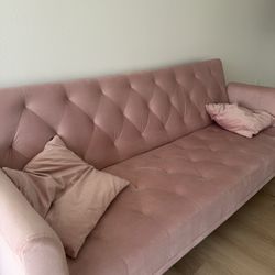 Velvet Futon Sofa Bed For Sale 