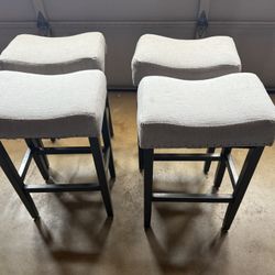 Grey Bar Stools (set Of Four)