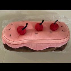 Cute Plush Cake Zipper Pouch – Pencil Case or Makeup Brush Holder 🍒🍰
