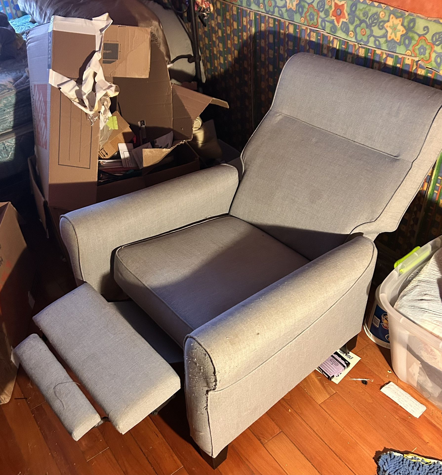 Light Gray Pushback Recliner Chair- IKEA