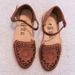 Cute Leather Sandals Made In Mexico Size 6 