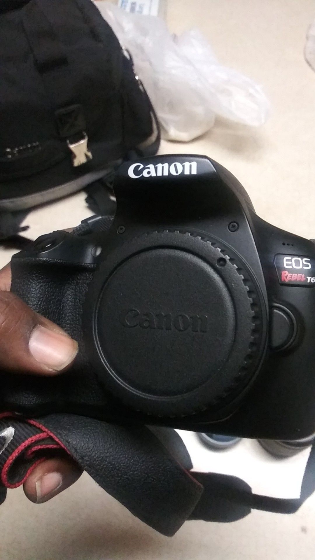 Canon T6 camera with 3 lenses