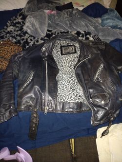 One Of A Kind Rockabilly Leather Skull Motorcycle Jacket