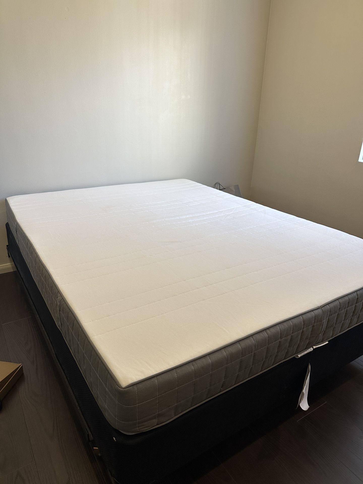IKEA Queen Mattress + FREE Full memory foam topper