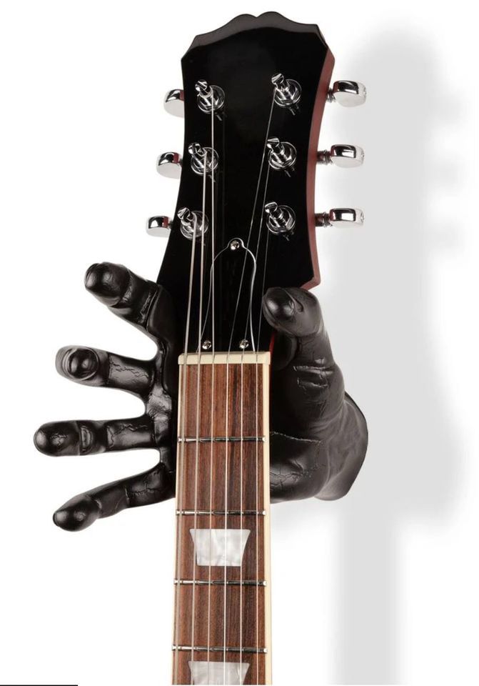 Guitar Grip. Wall Mount. Black Resin, sculpted hand. 2 Available!