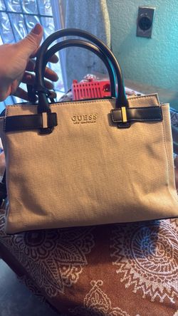 Guess Los Angeles Canvas Satchel Handbag